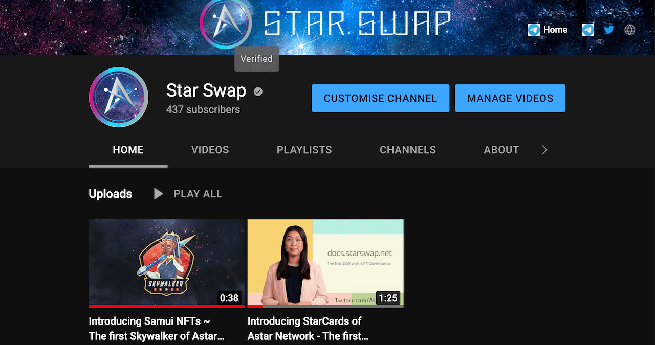 StarSwap YouTube
